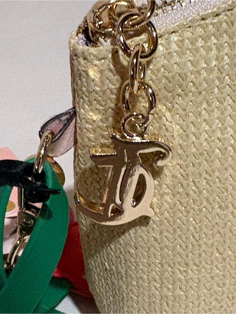 Juicy Couture Paradise Triangle Woven Gusset Pouch Set - Cream